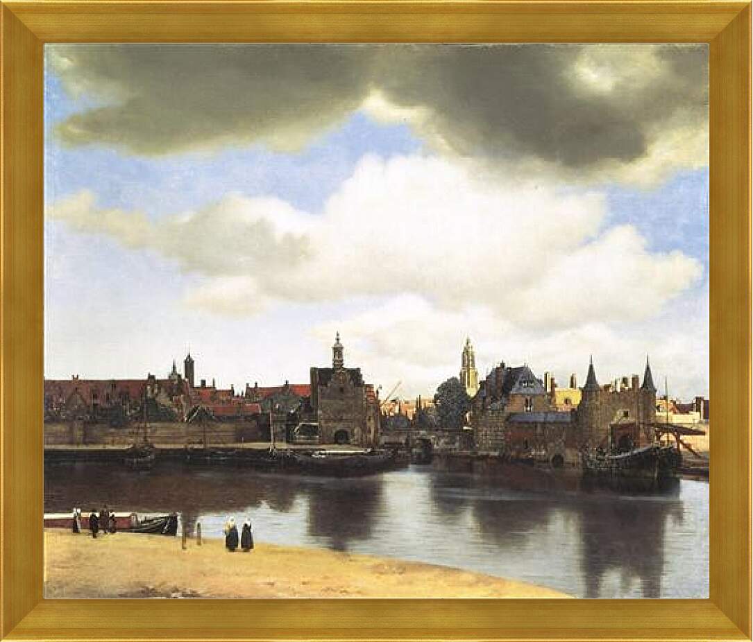 Картина в раме - View of Delft. Ян (Йоханнес) Вермеер