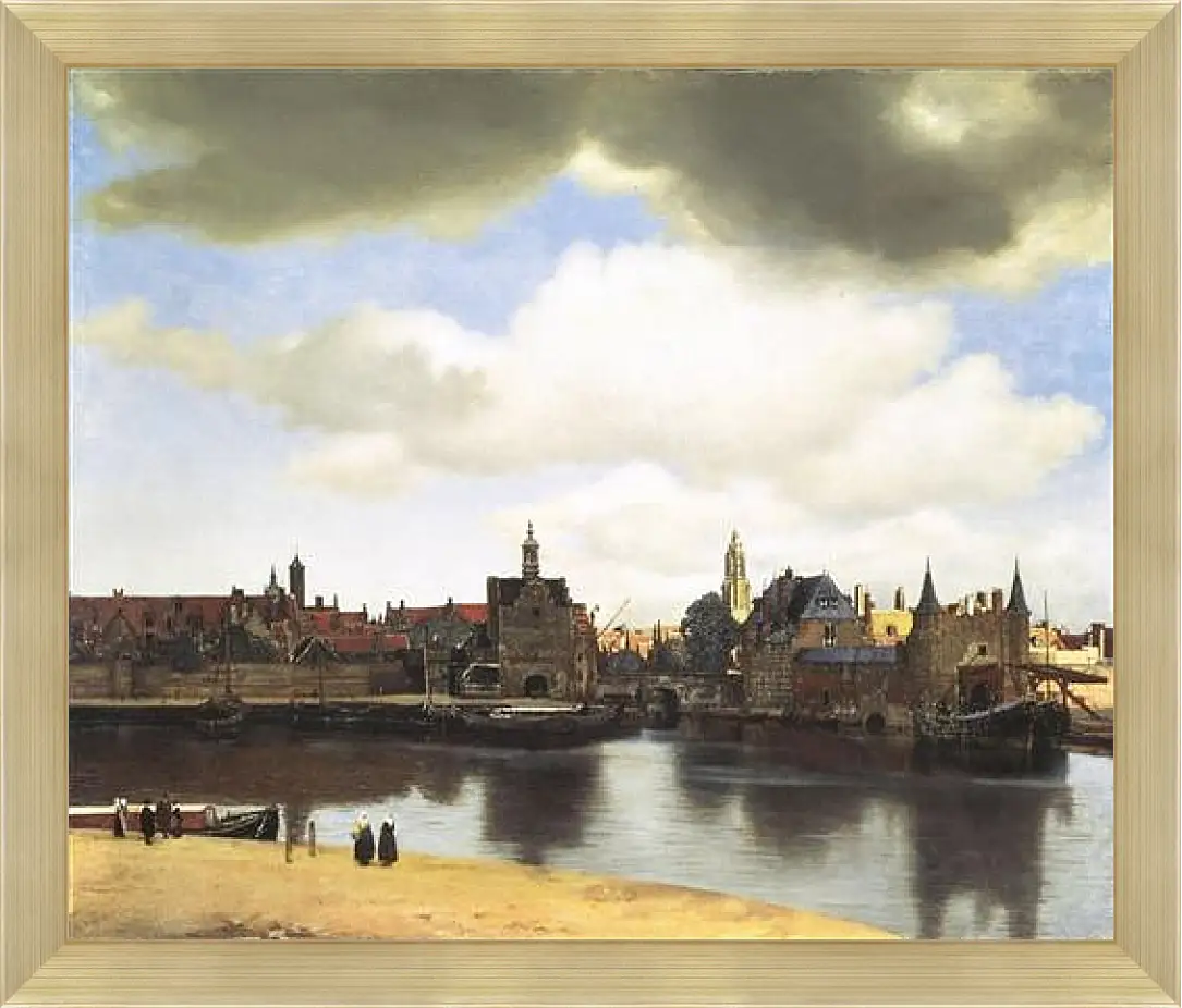 Картина в раме - View of Delft. Ян (Йоханнес) Вермеер