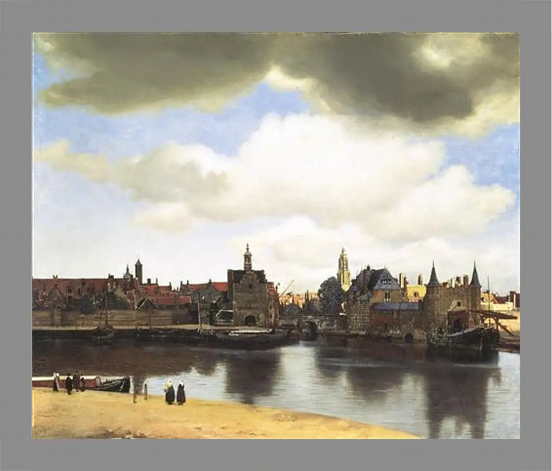 Картина в раме - View of Delft. Ян (Йоханнес) Вермеер