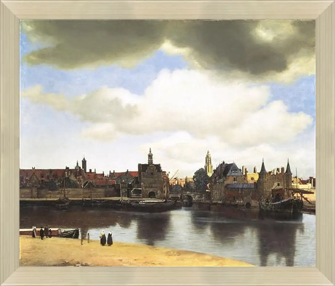 Картина в раме - View of Delft. Ян (Йоханнес) Вермеер