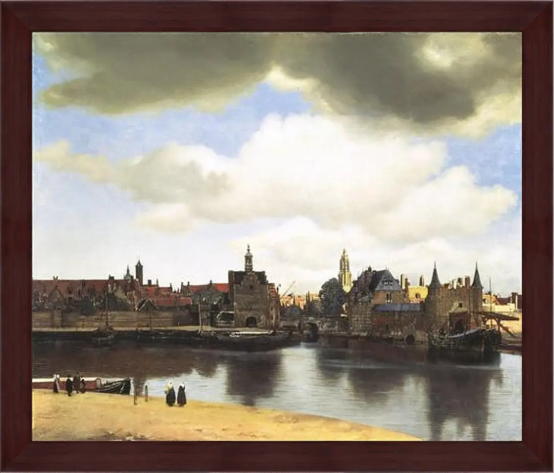 Картина в раме - View of Delft. Ян (Йоханнес) Вермеер