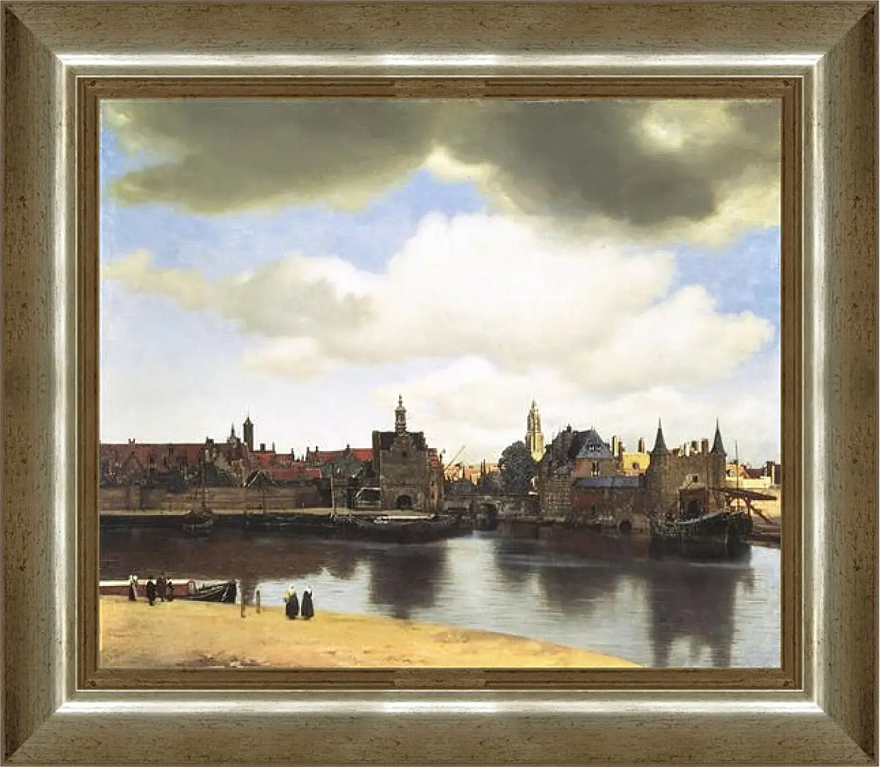 Картина в раме - View of Delft. Ян (Йоханнес) Вермеер