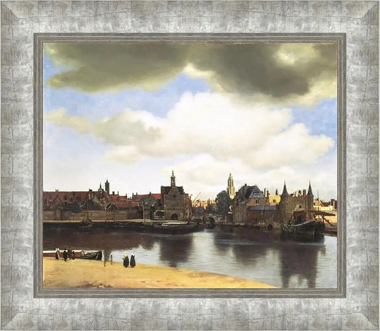 Картина в раме - View of Delft. Ян (Йоханнес) Вермеер