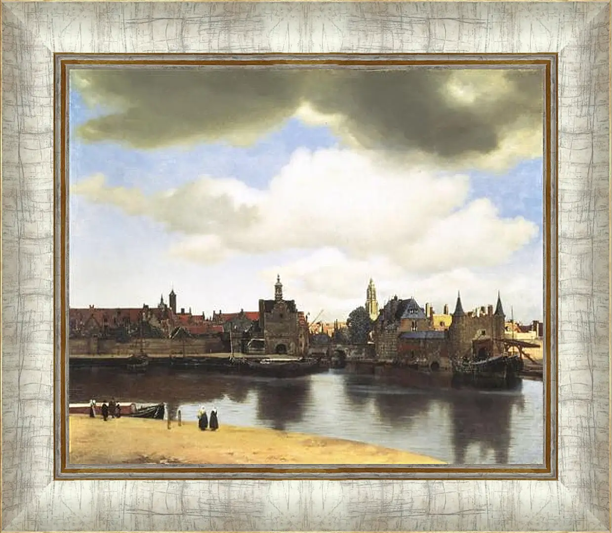 Картина в раме - View of Delft. Ян (Йоханнес) Вермеер