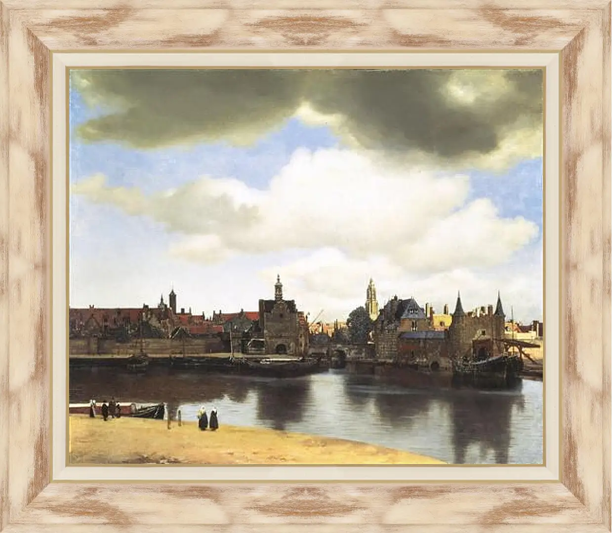Картина в раме - View of Delft. Ян (Йоханнес) Вермеер