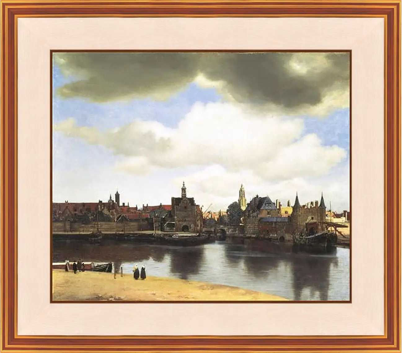 Картина в раме - View of Delft. Ян (Йоханнес) Вермеер