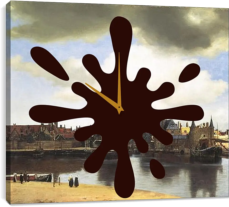 Часы картина - View of Delft. Ян (Йоханнес) Вермеер