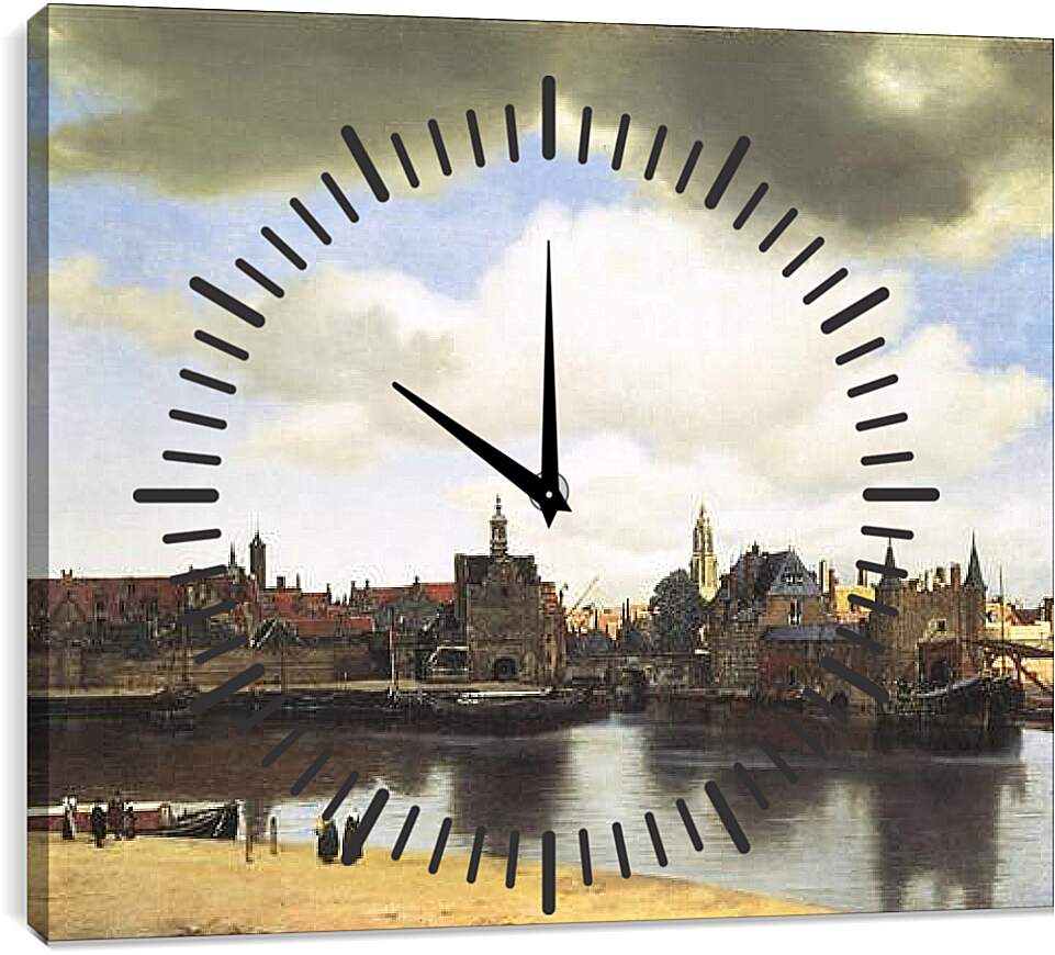 Часы картина - View of Delft. Ян (Йоханнес) Вермеер