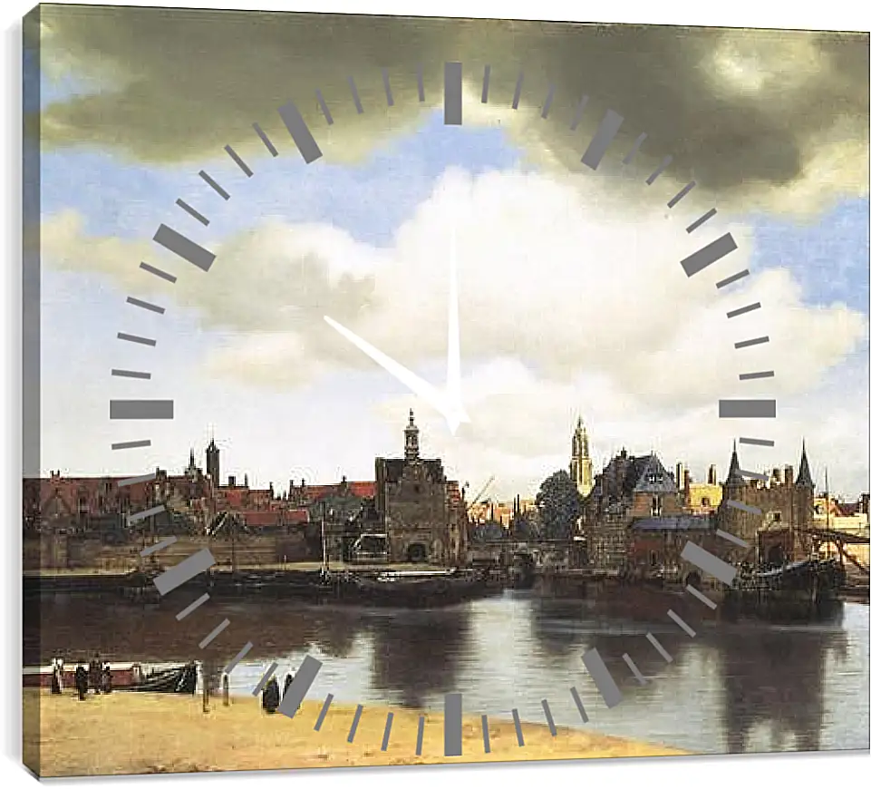 Часы картина - View of Delft. Ян (Йоханнес) Вермеер