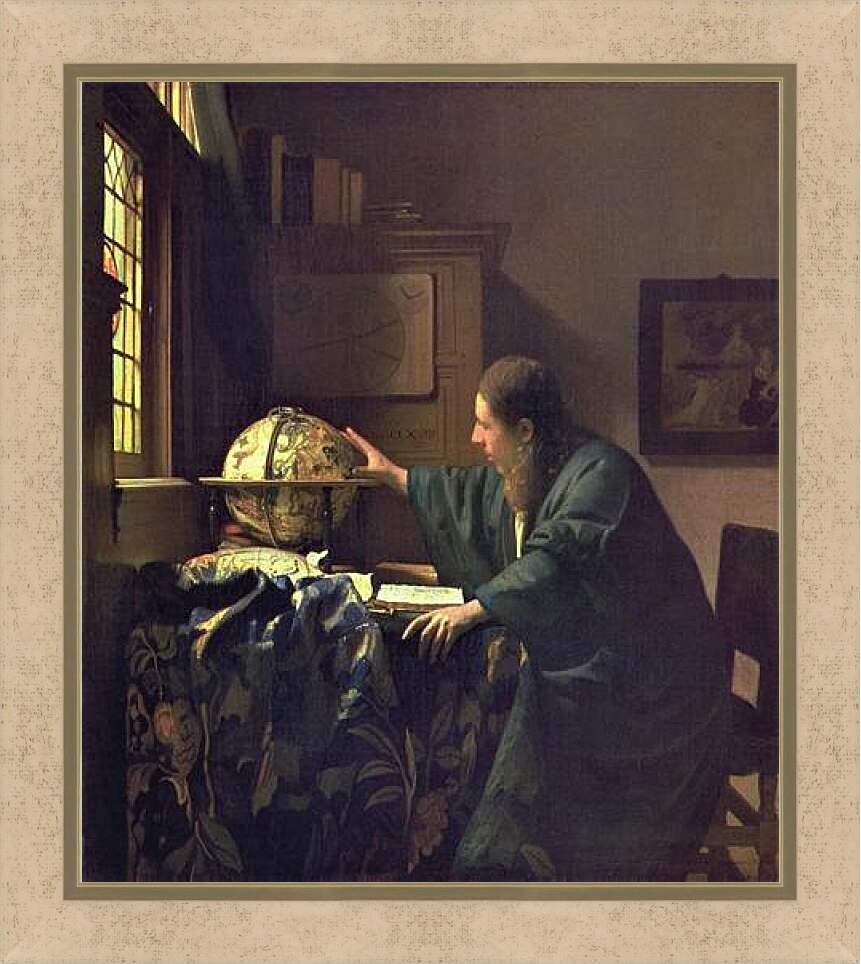 Картина в раме - The astronomer. Ян (Йоханнес) Вермеер