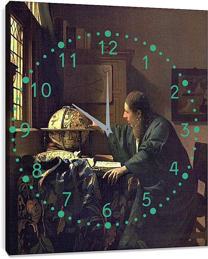 Часы картина - The astronomer. Ян (Йоханнес) Вермеер