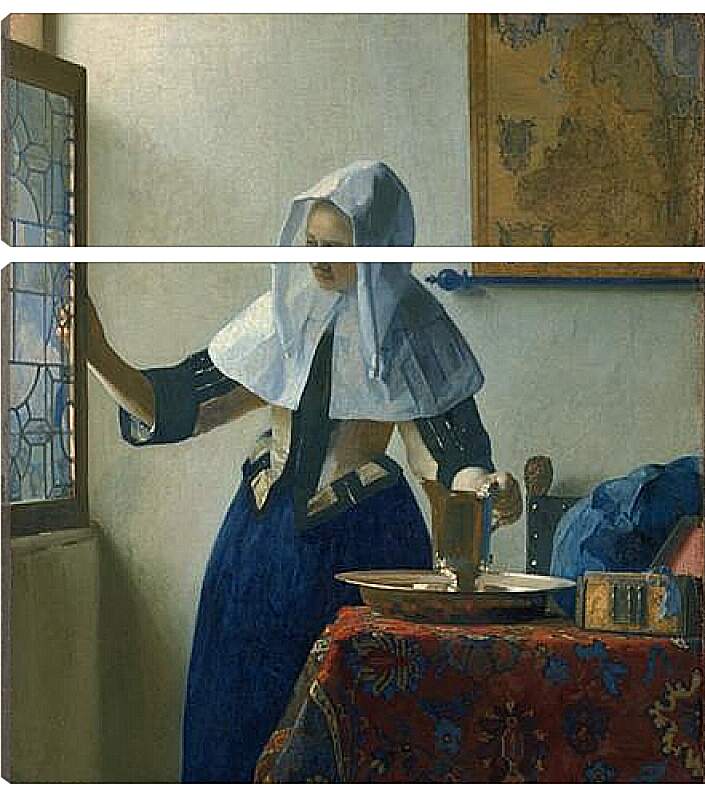 Модульная картина - Young woman with a water pitcher. Ян (Йоханнес) Вермеер