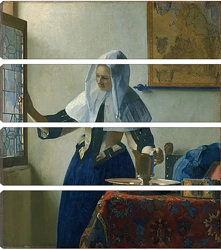 Модульная картина - Young woman with a water pitcher. Ян (Йоханнес) Вермеер