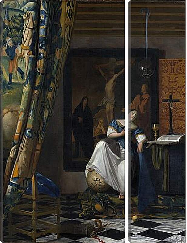 Модульная картина - The allegory of faith. Ян (Йоханнес) Вермеер
