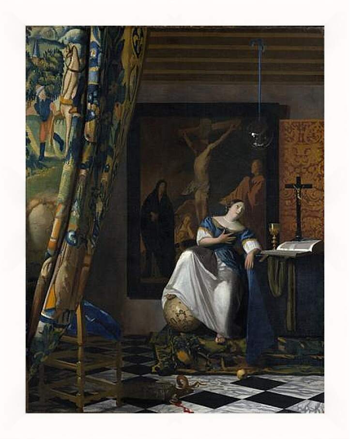 Картина в раме - The allegory of faith. Ян (Йоханнес) Вермеер
