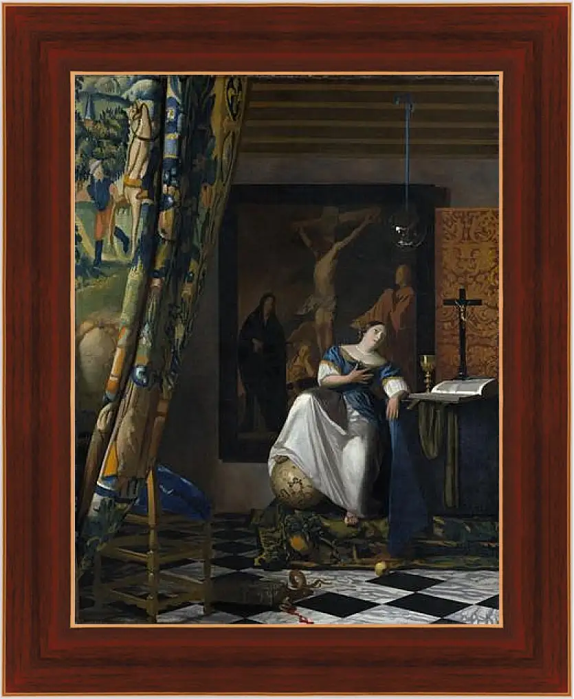 Картина в раме - The allegory of faith. Ян (Йоханнес) Вермеер