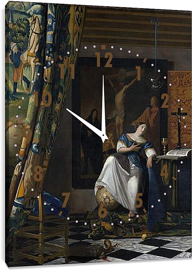 Часы картина - The allegory of faith. Ян (Йоханнес) Вермеер