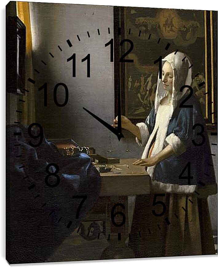 Часы картина - Balance. Ян (Йоханнес) Вермеер
