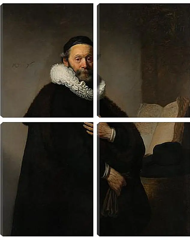 Модульная картина - Portret van Johannes Wtenbogaert (1557-1644). Рембрандт