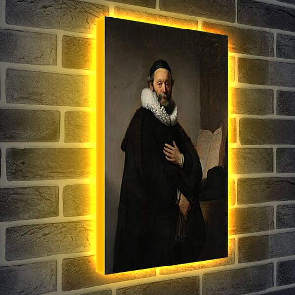 Лайтбокс световая панель - Portret van Johannes Wtenbogaert (1557-1644). Рембрандт