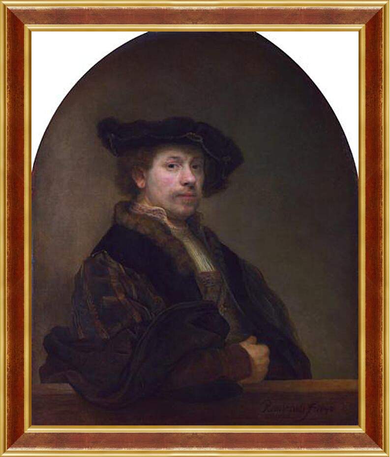 Картина в раме - Автопортрет.1640 г. Рембрандт
