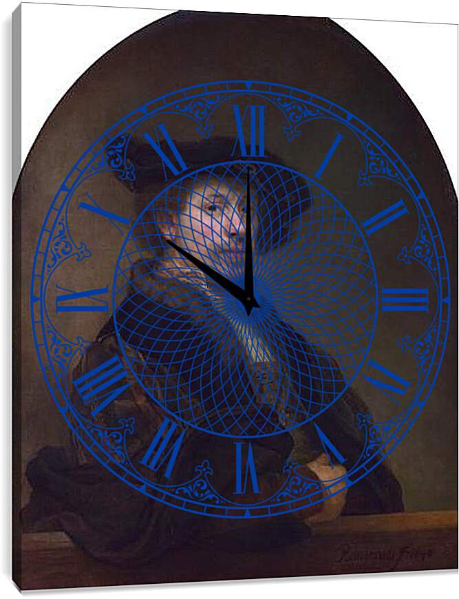 Часы картина - Автопортрет.1640 г. Рембрандт