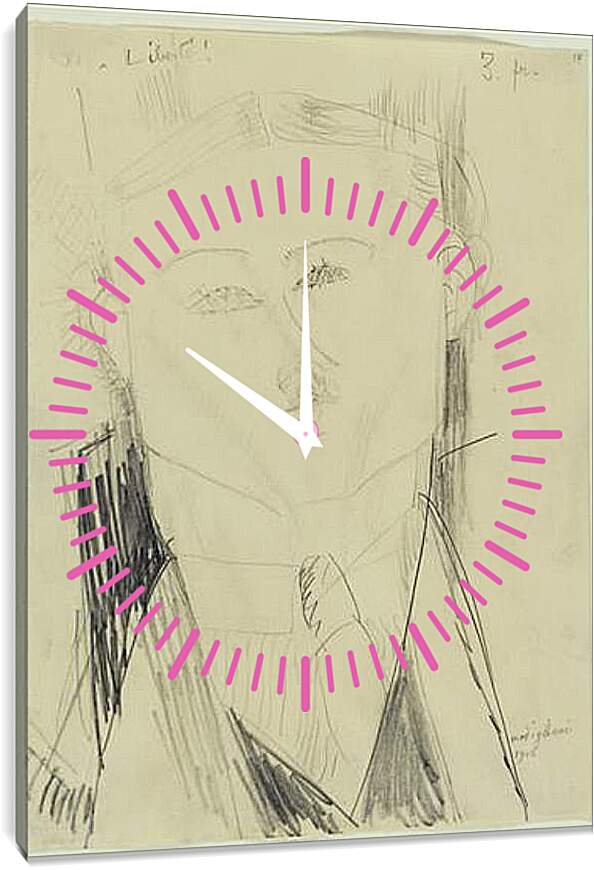 Часы картина - Paul Guillaume. Поль Гулум. Амедео Модильяни