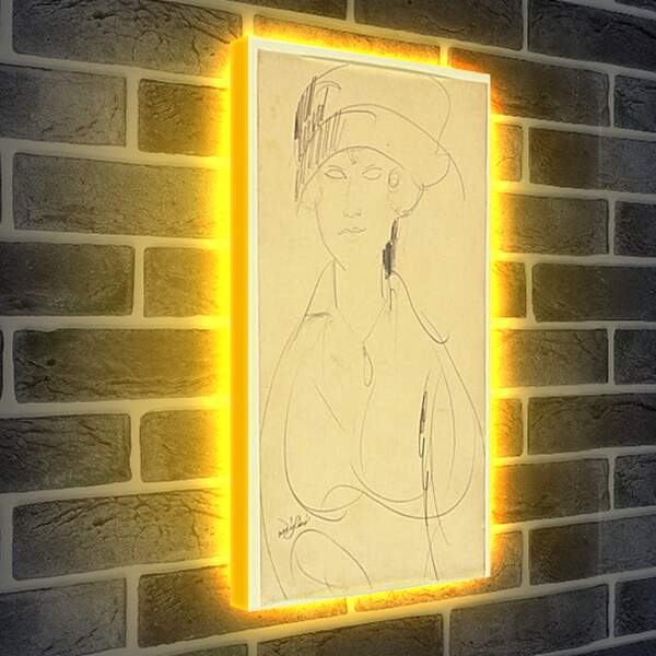 Лайтбокс световая панель - Portrait of a Woman. Портрет женщины 2. Амедео Модильяни