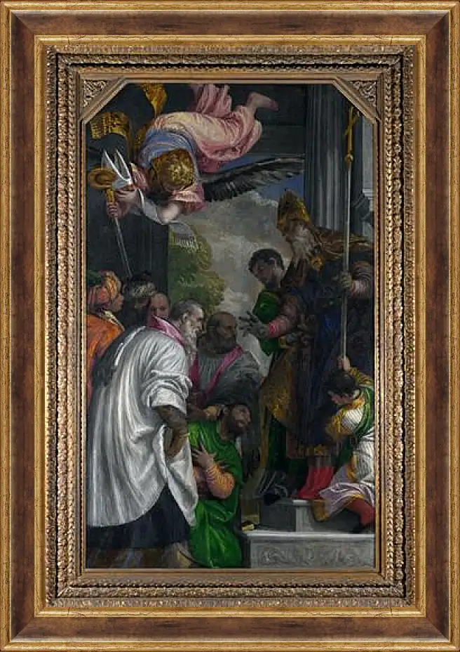 Картина в раме - The Consecration of Saint Nicholas. Паоло Веронезе