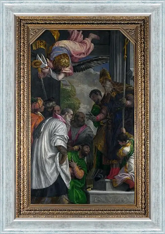 Картина в раме - The Consecration of Saint Nicholas. Паоло Веронезе