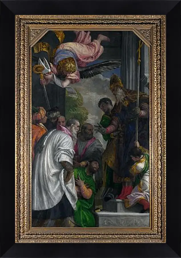 Картина в раме - The Consecration of Saint Nicholas. Паоло Веронезе