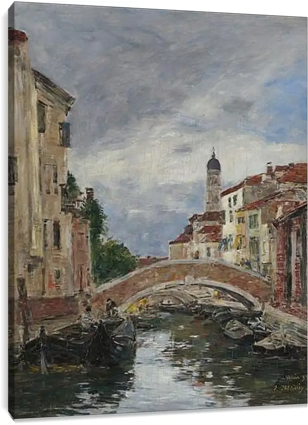 Постер и плакат - Small Channel in Venice, 1895. Эжен Буден