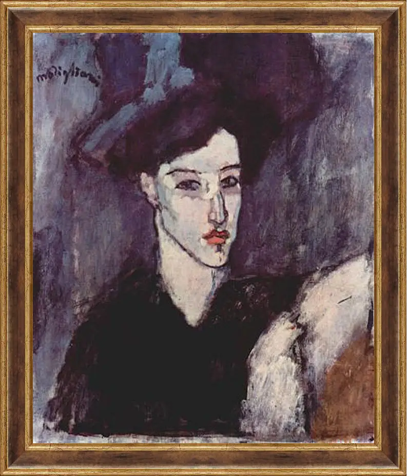 Картина в раме - The Jewish Woman. Еврейская женщина. Амедео Модильяни