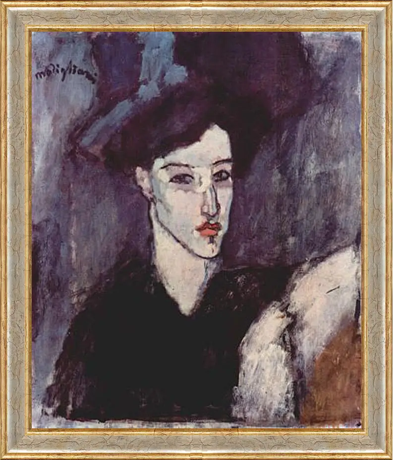 Картина в раме - The Jewish Woman. Еврейская женщина. Амедео Модильяни