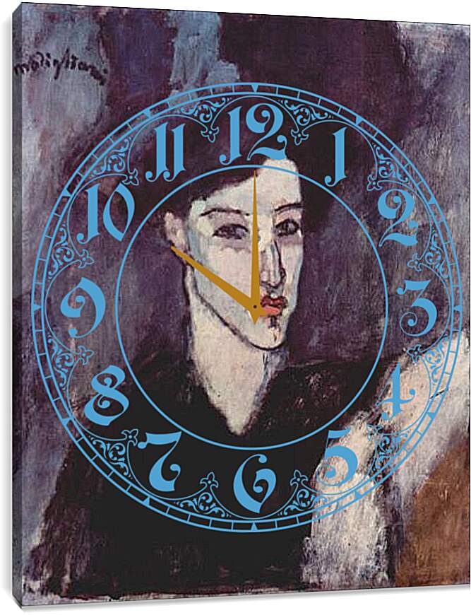 Часы картина - The Jewish Woman. Еврейская женщина. Амедео Модильяни