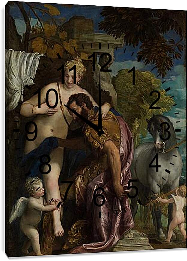 Часы картина - Марс и Венера Соединенных по любви. Паоло Веронезе