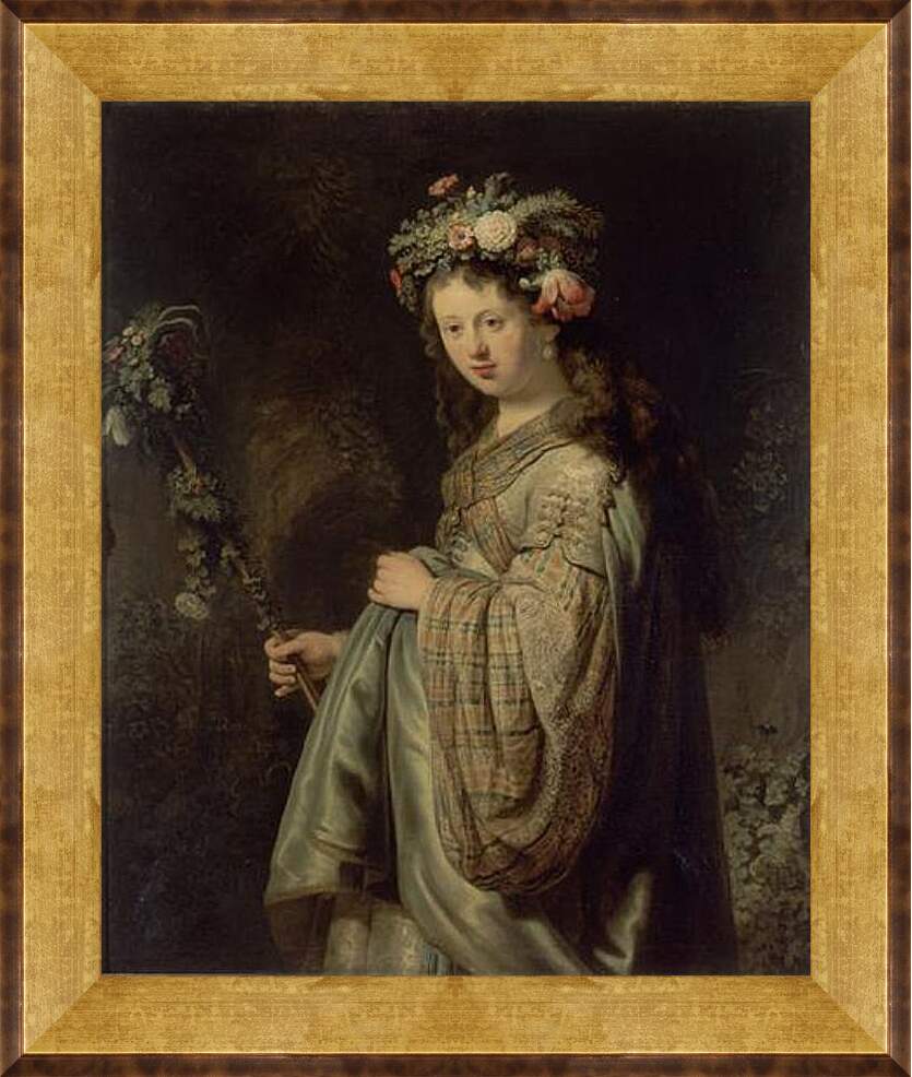 Картина в раме - Флора. Рембрандт