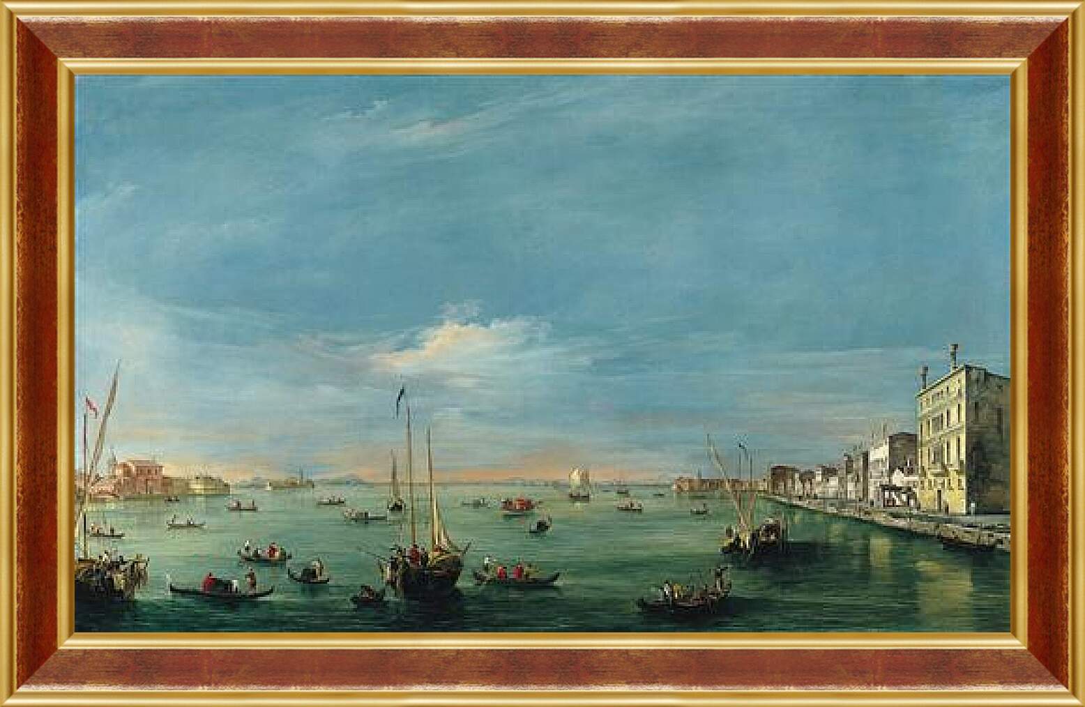 Картина в раме - Вид на канал Джудекка. Франческо Гварди