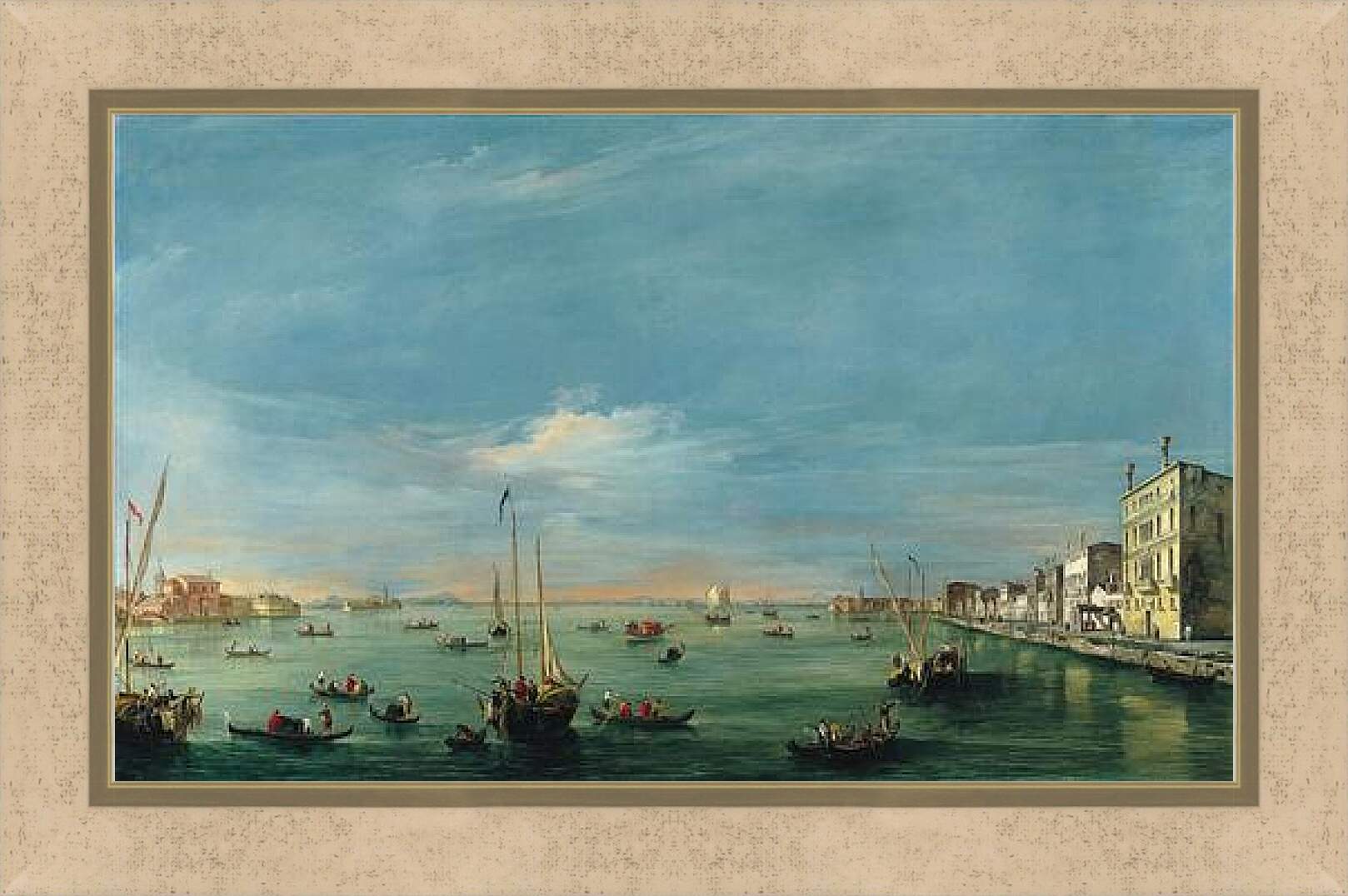 Картина в раме - Вид на канал Джудекка. Франческо Гварди
