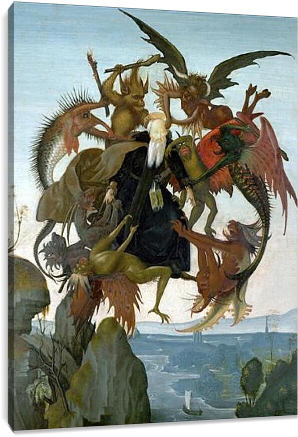 Постер и плакат - Мучения святого Антония. Микеланджело Буонарроти