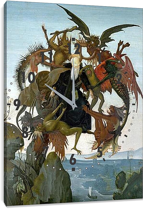 Часы картина - Мучения святого Антония. Микеланджело Буонарроти