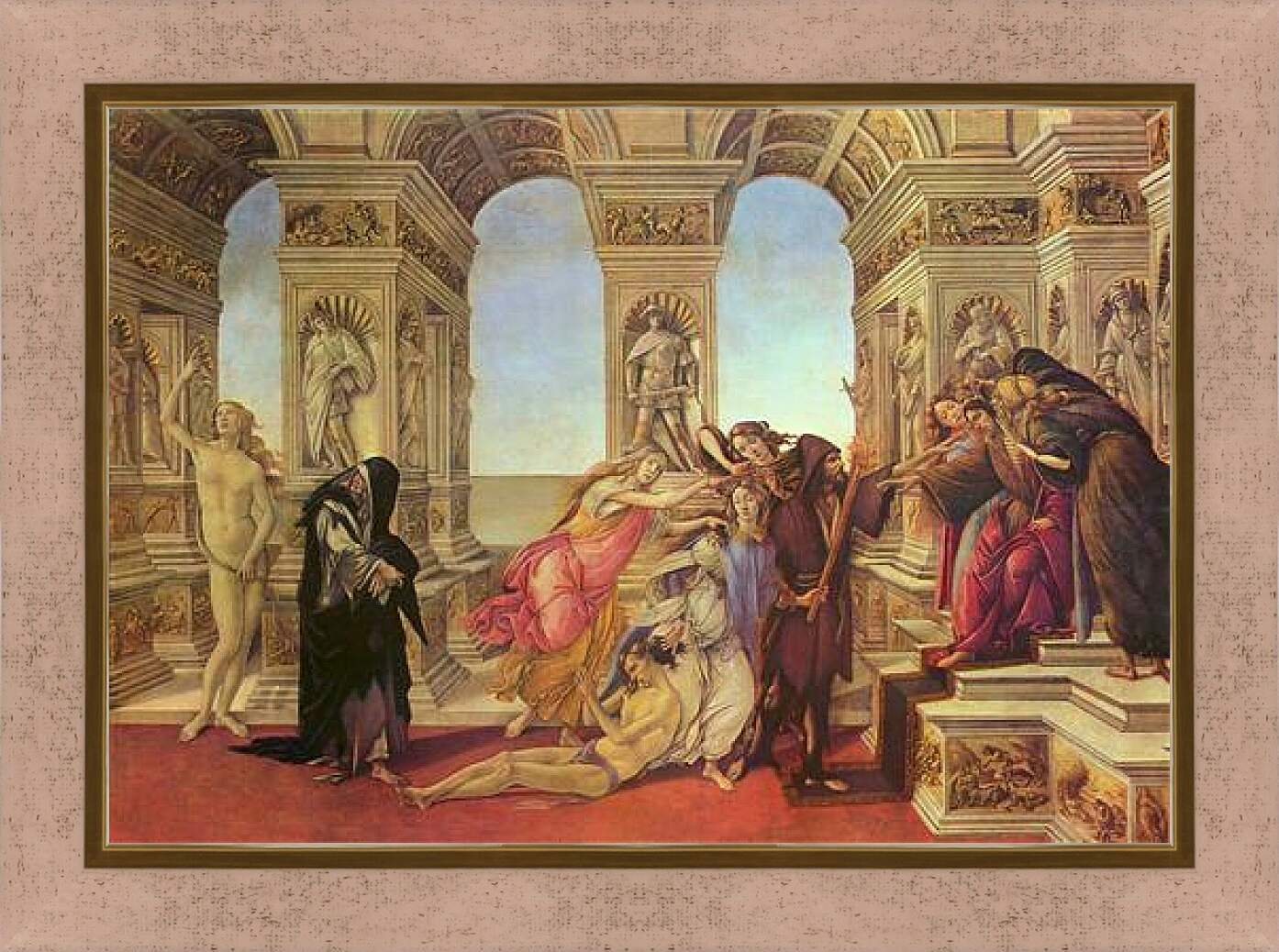 Картина в раме - The Calumny of Apelles. Сандро Боттичелли