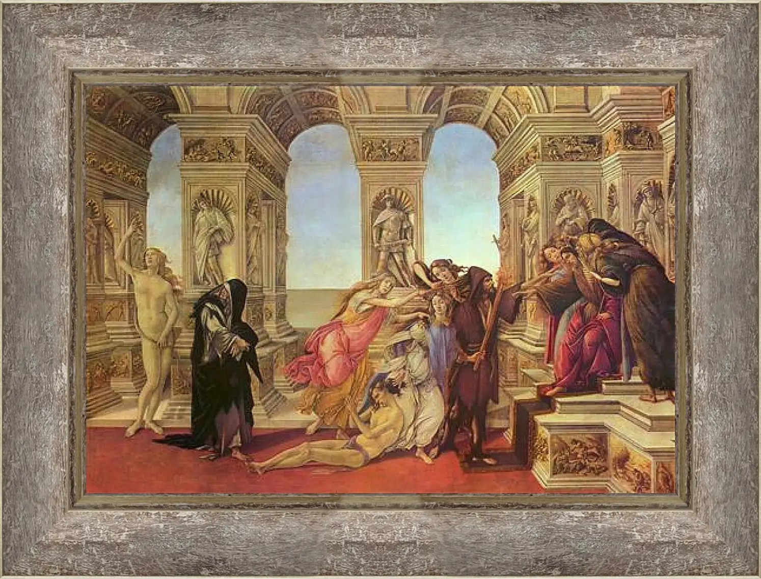 Картина в раме - The Calumny of Apelles. Сандро Боттичелли