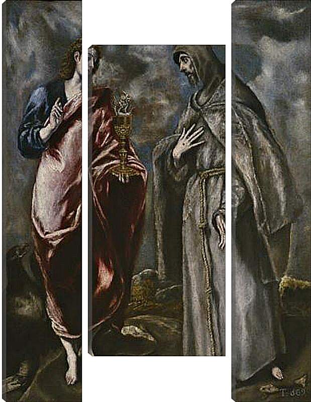 Модульная картина - San Juan Evangelista y San Francisco de Asis. Эль Греко