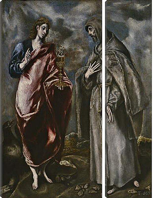 Модульная картина - San Juan Evangelista y San Francisco de Asis. Эль Греко