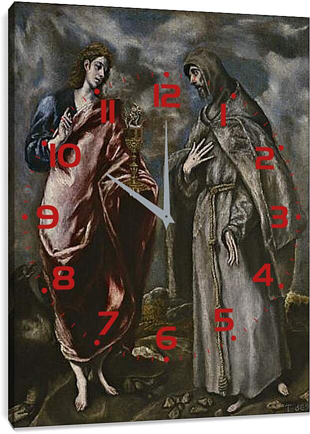 Часы картина - San Juan Evangelista y San Francisco de Asis. Эль Греко