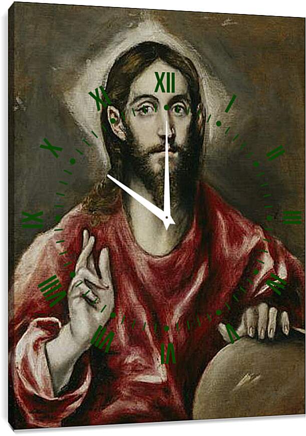Часы картина - The Savior. Эль Греко