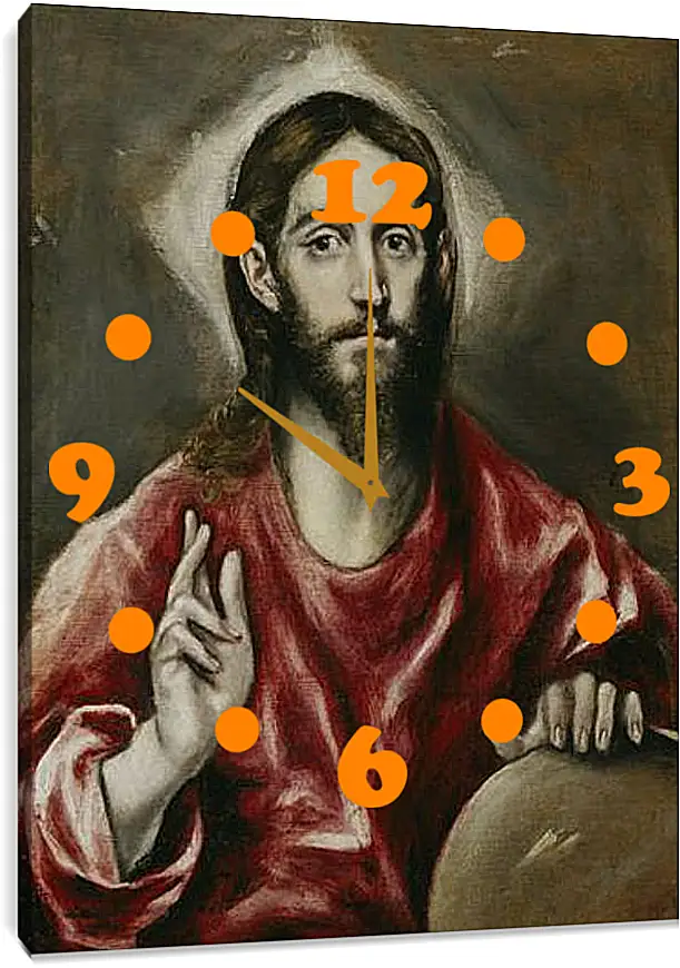 Часы картина - The Savior. Эль Греко