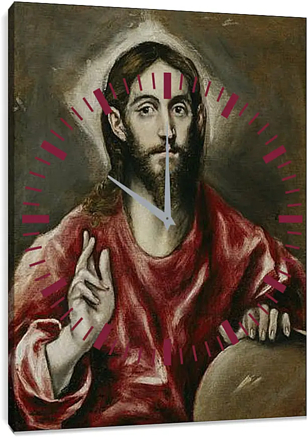 Часы картина - The Savior. Эль Греко