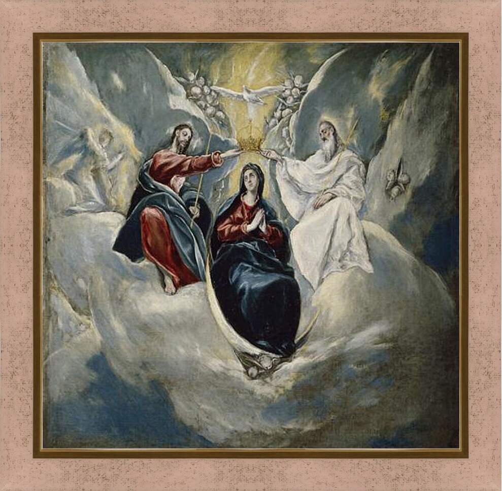 Картина в раме - The Coronation of the Virgin. Эль Греко